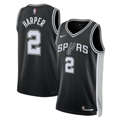 Dylan Harper San Antonio Spurs Unisex 2025 NBA Draft First Round Pick Swingman Jersey Icon Edition Black - NBA