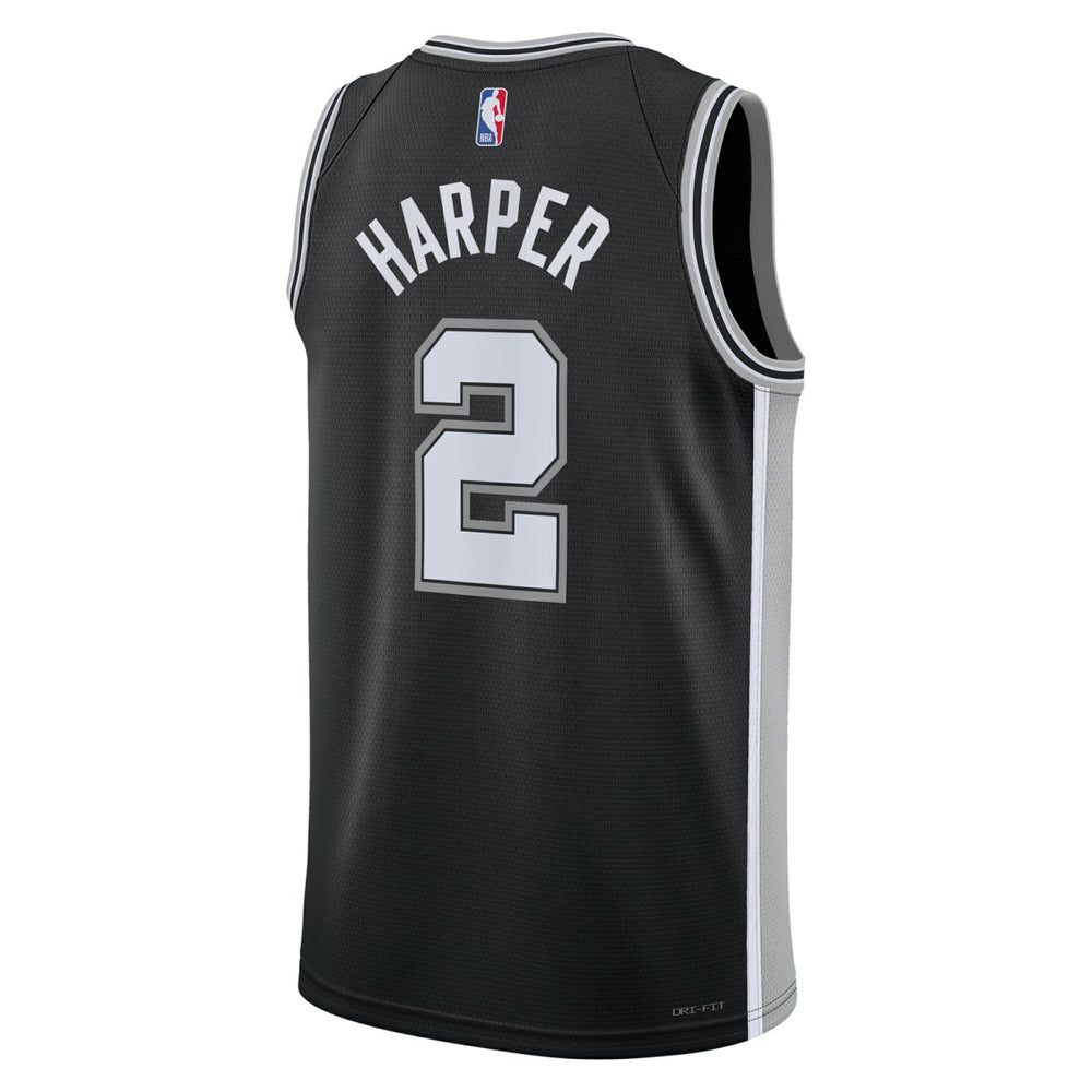 Dylan Harper San Antonio Spurs Unisex 2025 NBA Draft First Round Pick Swingman Jersey Icon Edition Black - NBA