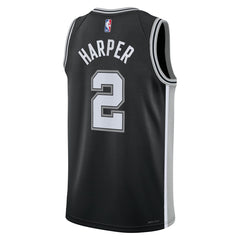 Dylan Harper San Antonio Spurs Unisex 2025 NBA Draft First Round Pick Swingman Jersey Icon Edition Black - NBA