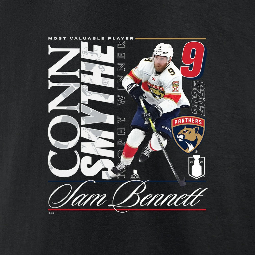 Sam Bennett Florida Panthers 2025 Conn Smythe Winner T-Shirt - Black - NHL