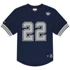 Emmitt Smith Dallas Cowboys Retired Player Name & Number Mesh T-Shirt Navy | Mitchell & Ness