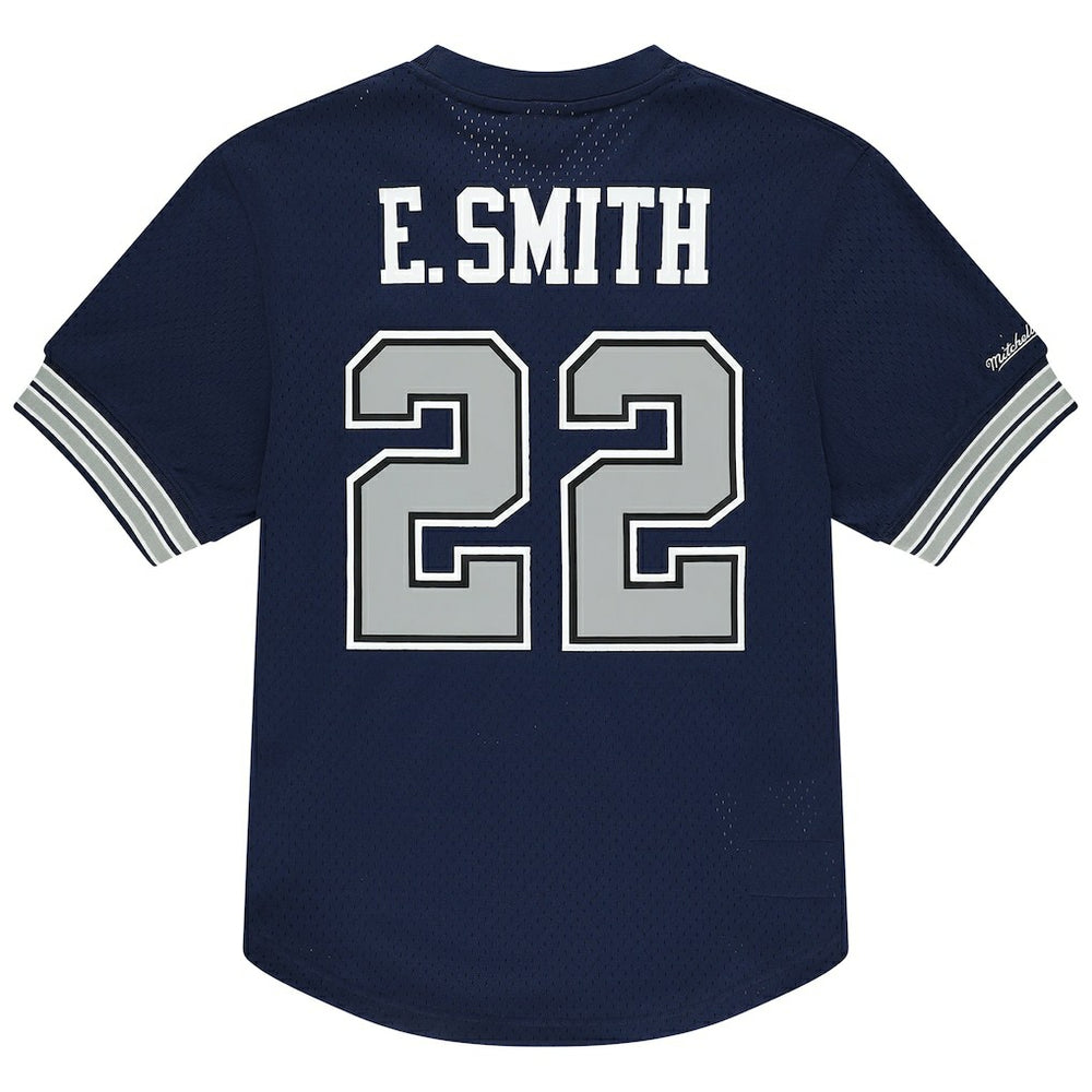 Emmitt Smith Dallas Cowboys Retired Player Name & Number Mesh T-Shirt Navy | Mitchell & Ness