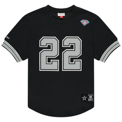 Emmitt Smith Dallas Cowboys Retired Player Name & Number Mesh Top Black | Mitchell & Ness