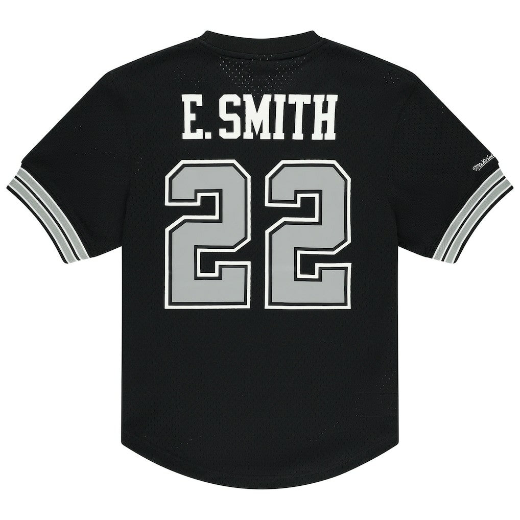Emmitt Smith Dallas Cowboys Retired Player Name & Number Mesh Top Black | Mitchell & Ness