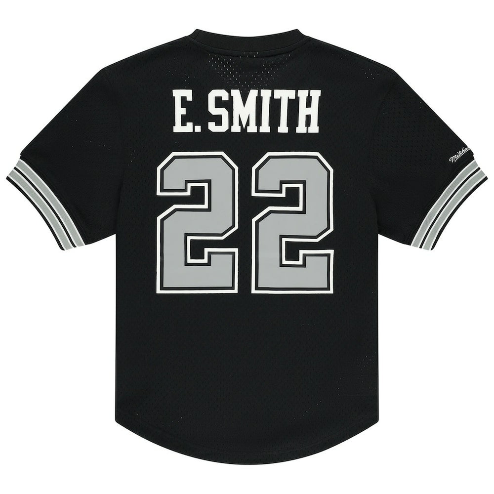 Emmitt Smith Dallas Cowboys Retired Player Name & Number Mesh Top Black | Mitchell & Ness