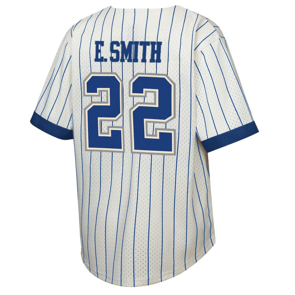 Emmitt Smith Dallas Cowboys Youth Retired Player Name & Number Baseball Jersey Cream | Mitchell & Ness