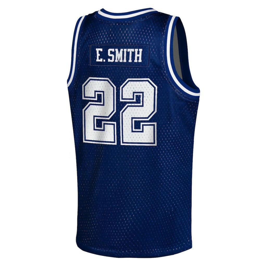 Emmitt Smith Dallas Cowboys Youth Retired Player NFL Basketball Fashion Jersey Navy | Mitchell & Ness