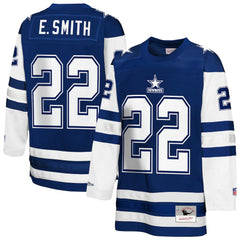 Emmitt Smith Dallas Cowboys Youth Hockey Fashion Jersey Navy | Mitchell & Ness