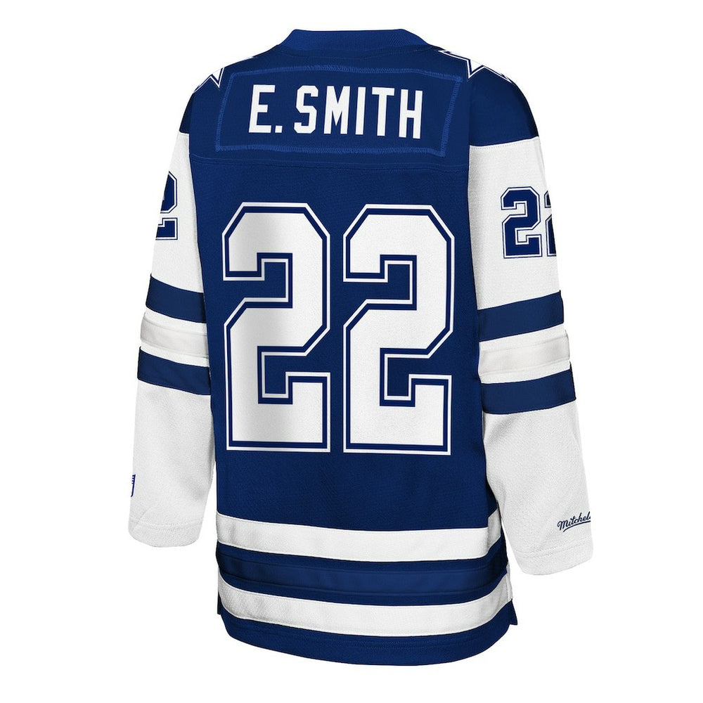 Emmitt Smith Dallas Cowboys Youth Hockey Fashion Jersey Navy | Mitchell & Ness