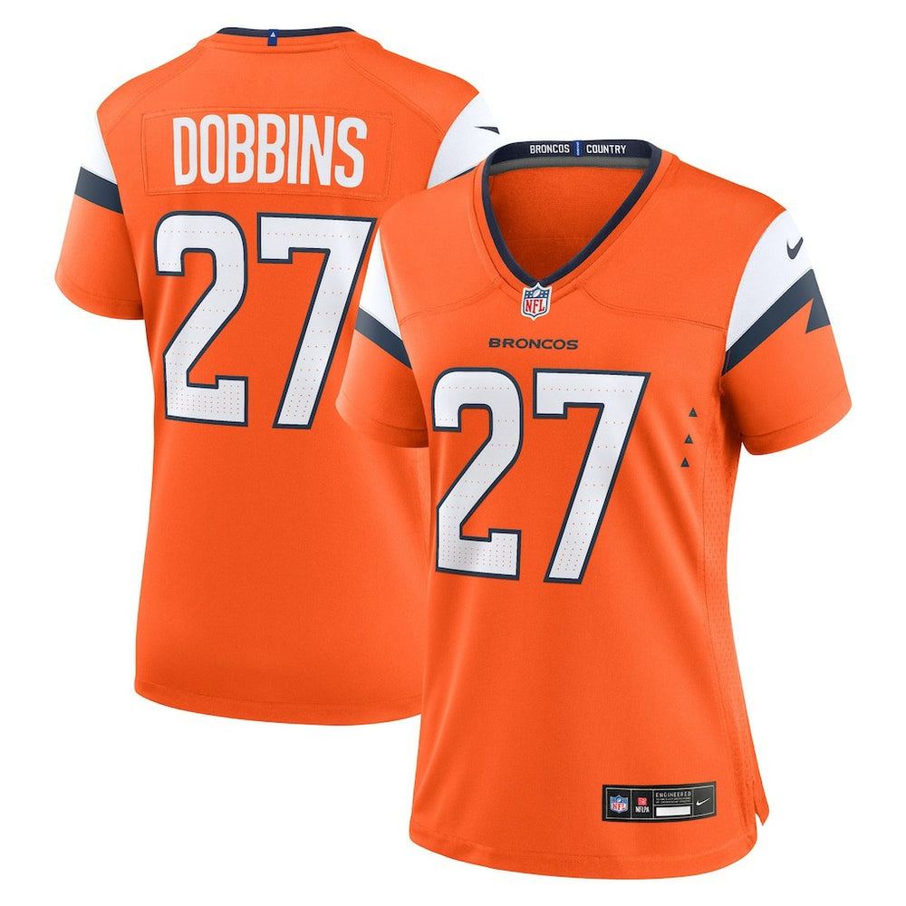 J.K. Dobbins Denver Broncos Women's Team Game Jersey Orange | Nike for Sale