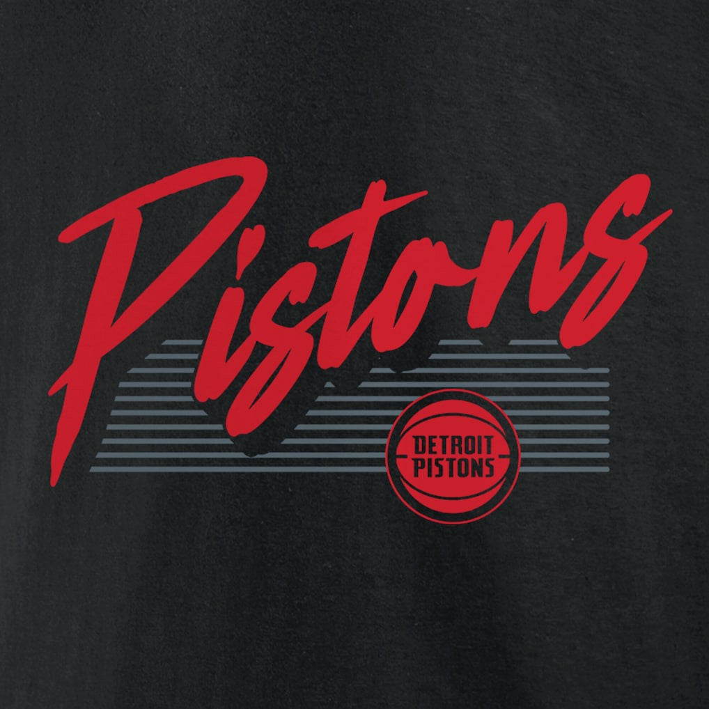 Detroit Pistons Color Block Slant Quick Strike T-Shirt Black - NBA
