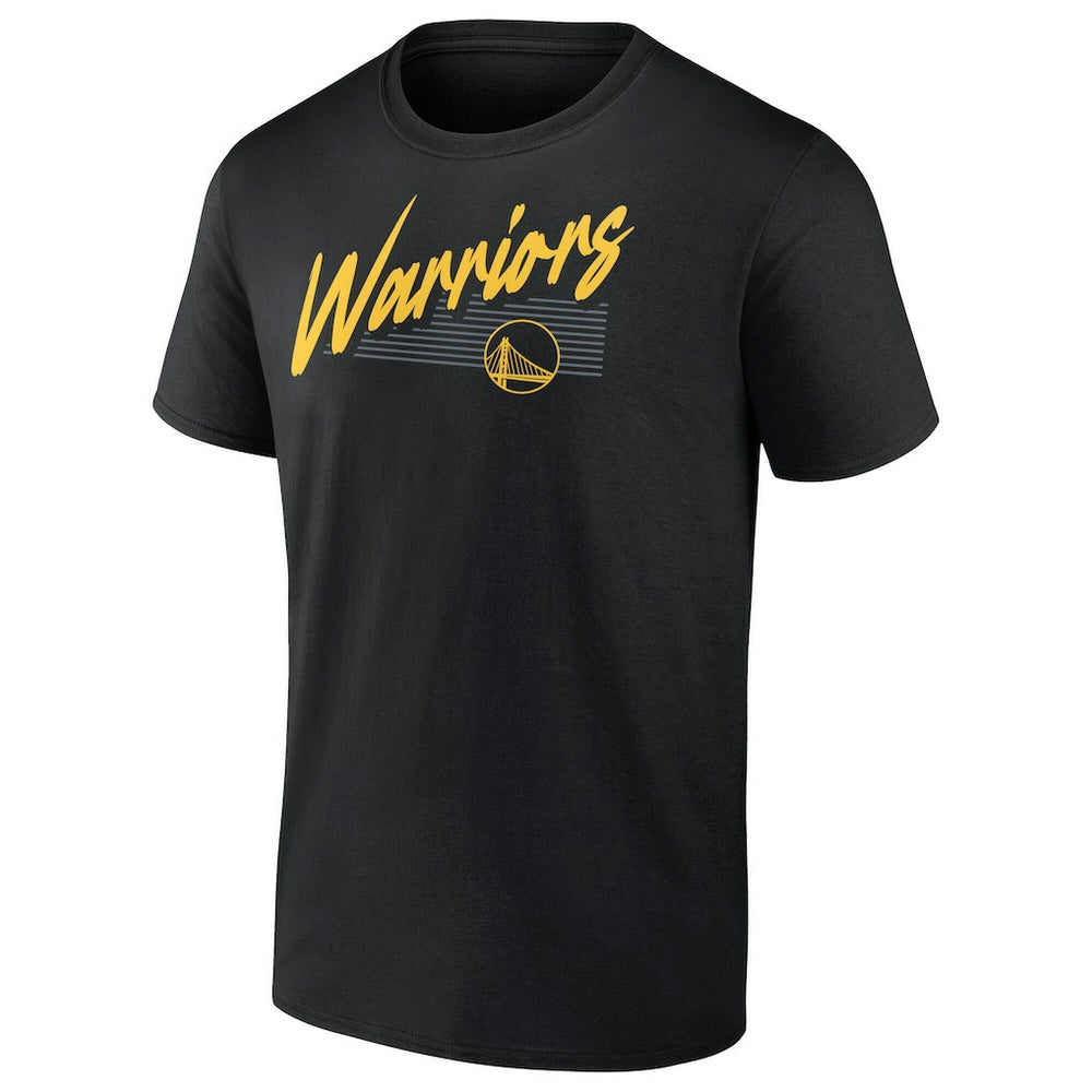 Golden State Warriors Color Block Slant Quick Strike T-Shirt Black - NBA