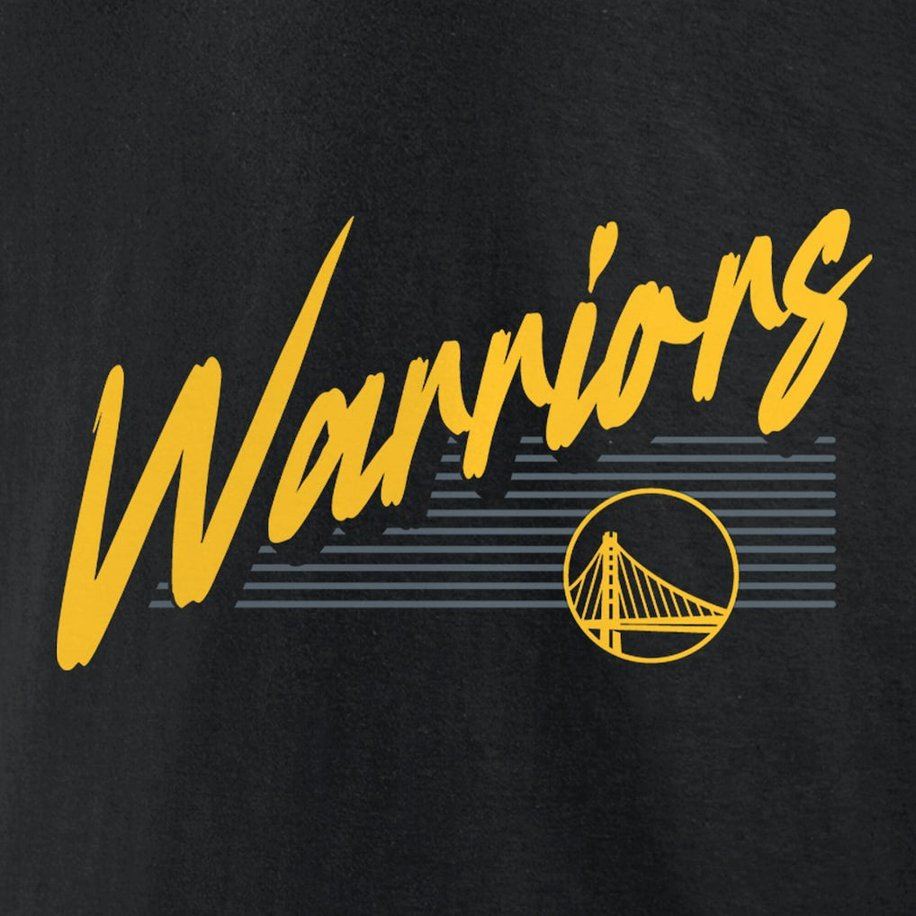 Golden State Warriors Color Block Slant Quick Strike T-Shirt Black - NBA