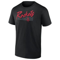 Houston Rockets Color Block Slant Quick Strike T-Shirt Black - NBA