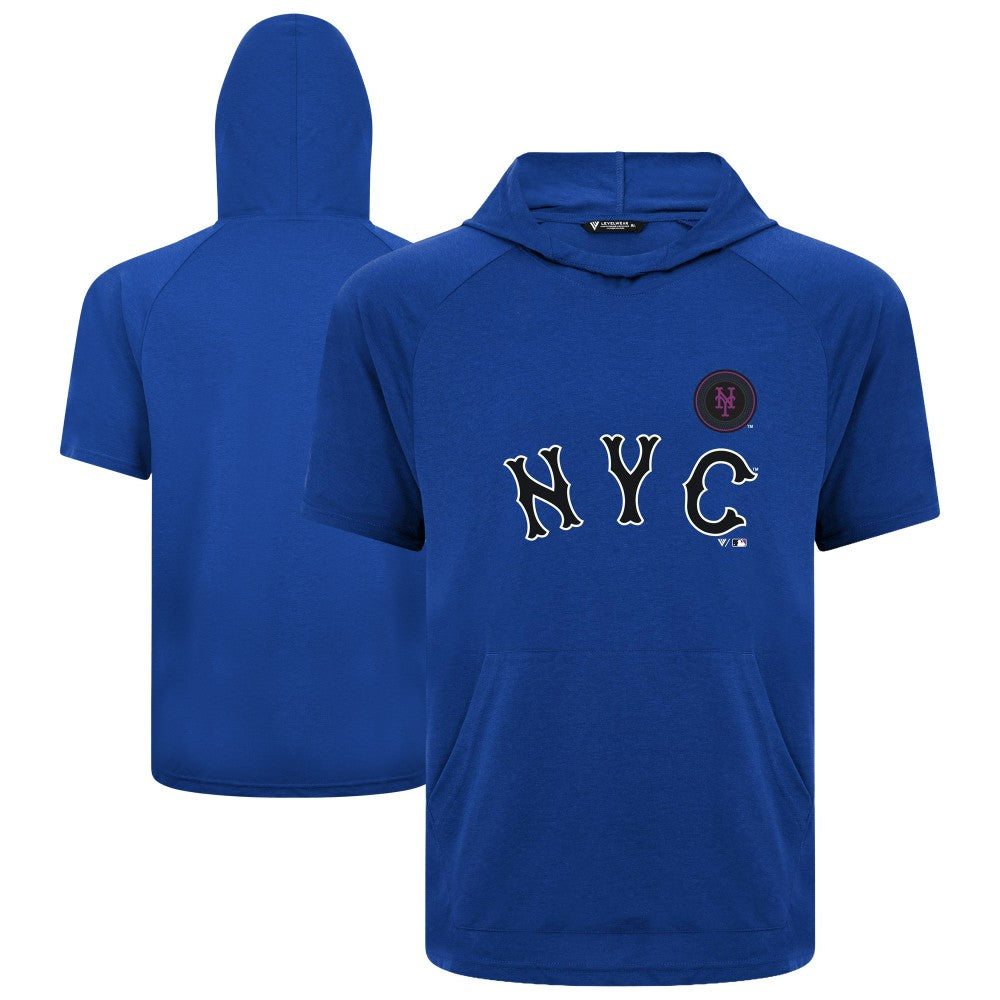 New York Mets Levelwear City Connect Phase Core Logo Pullover Hoodie T-Shirt - MLB