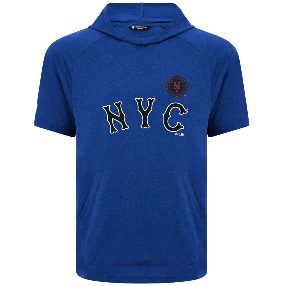 New York Mets Levelwear City Connect Phase Core Logo Pullover Hoodie T-Shirt - MLB