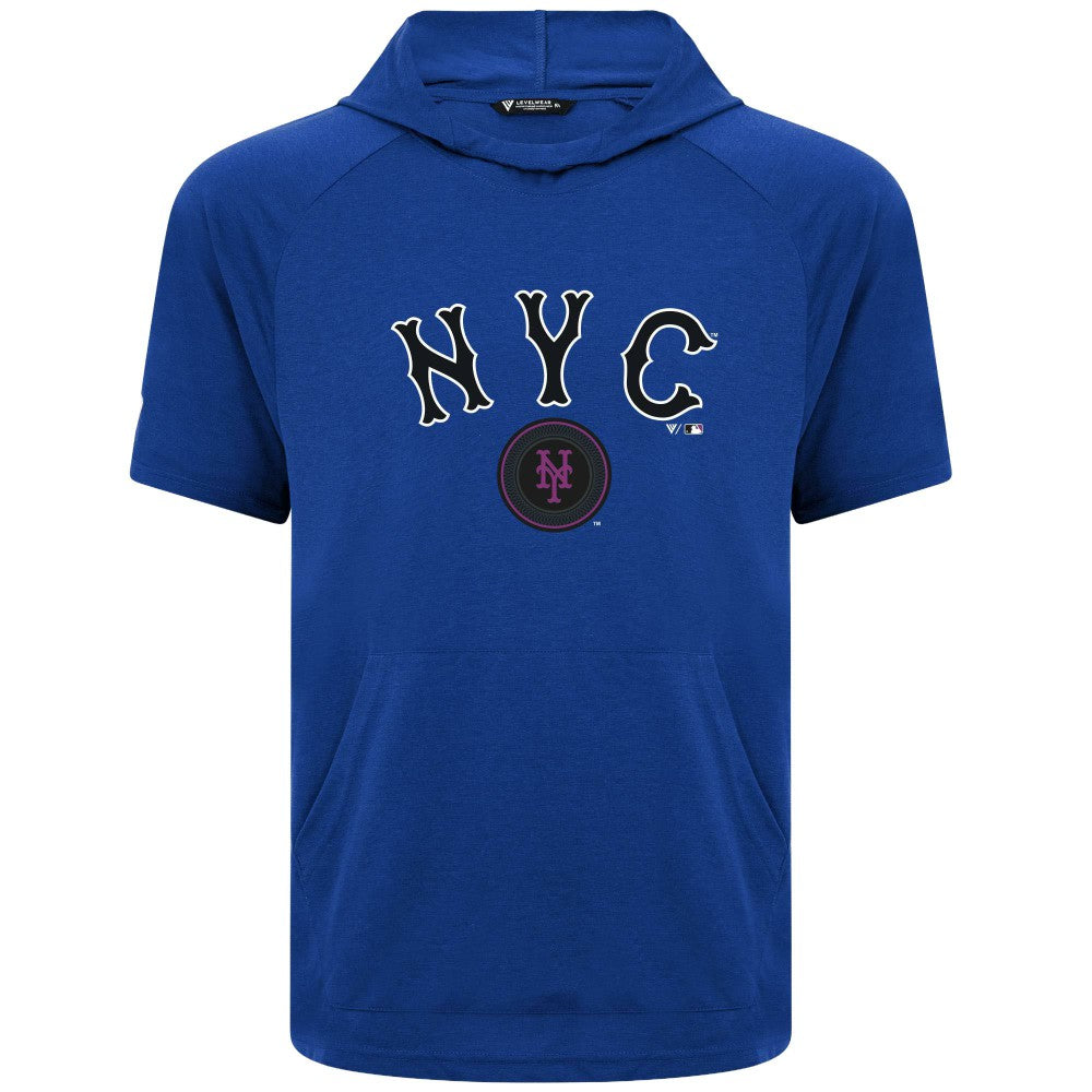 New York Mets Levelwear City Connect Phase Back Plash Hoodie T-Shirt - MLB