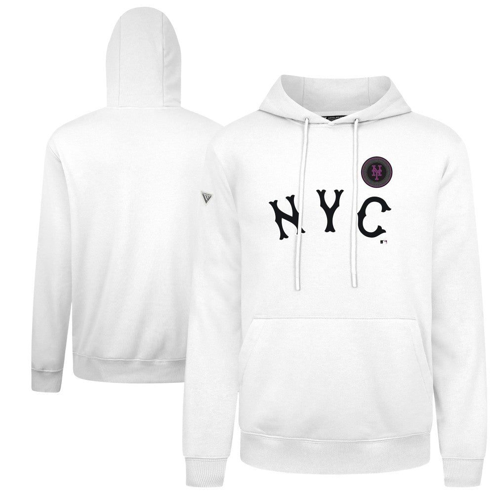 New York Mets Levelwear City Connect Podium Core Logo Pullover Hoodie - MLB