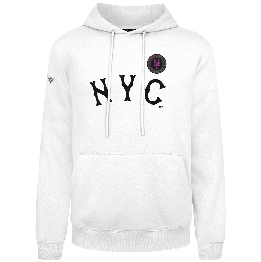 New York Mets Levelwear City Connect Podium Core Logo Pullover Hoodie - MLB