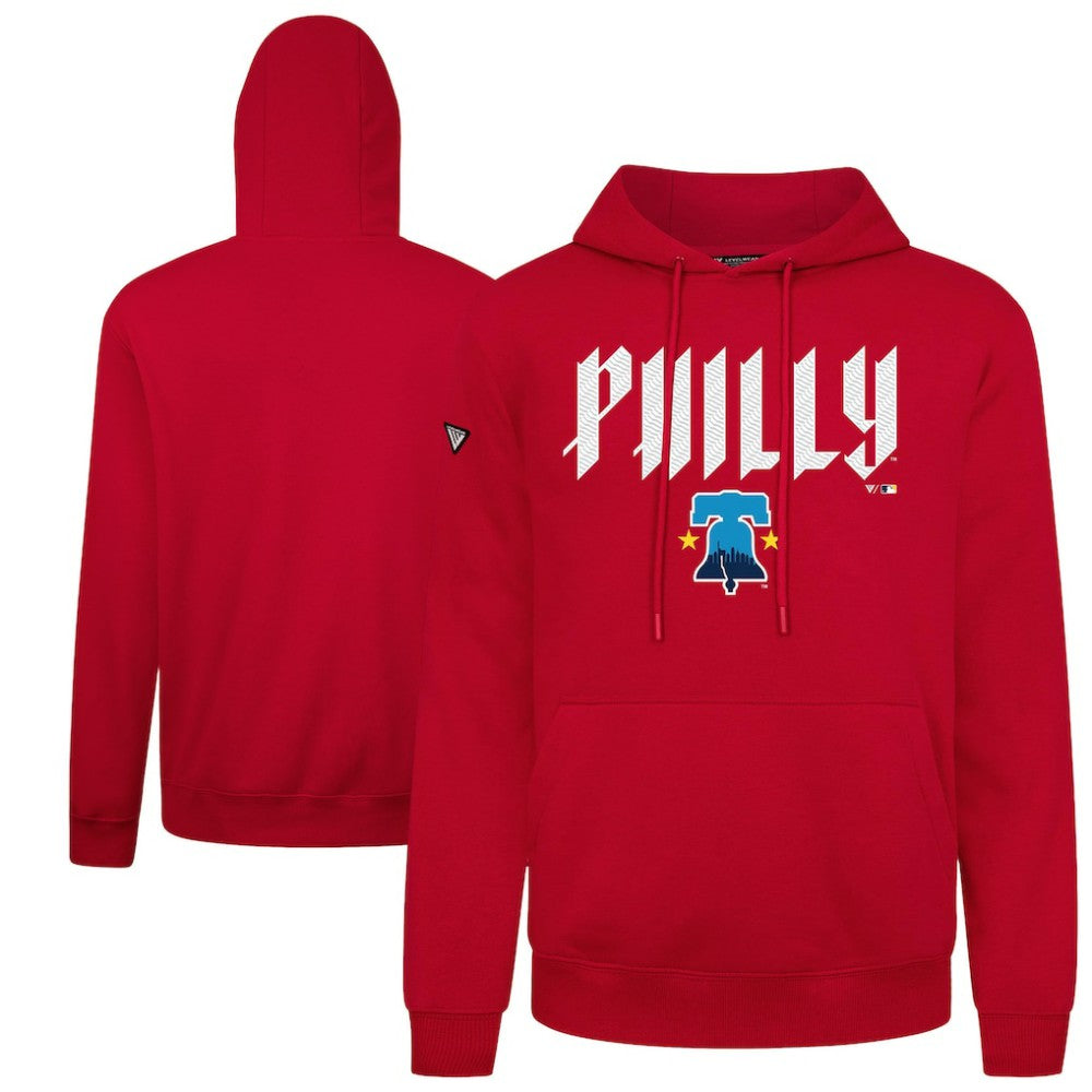 Philadelphia Phillies Levelwear City Connect Podium Back Splash Pullover Hoodie - MLB