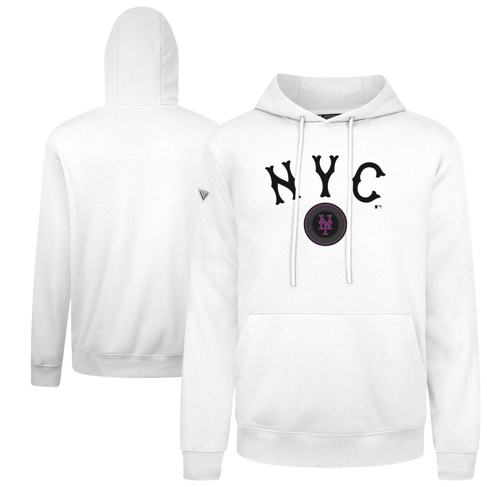 New York Mets Levelwear City Connect Podium Back Splash Pullover Hoodie - MLB
