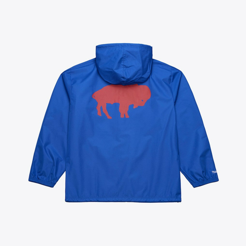 Buffalo Bills Coaches Full-Snap Hooded Windbreaker Jacket Royal | Mitchell & Ness