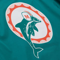 Miami Dolphins Coaches Full-Snap Hooded Windbreaker Jacket Aqua | Mitchell & Ness
