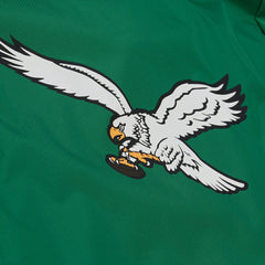 Philadelphia Eagles Coaches Full-Snap Hooded Windbreaker Jacket Kelly Green | Mitchell & Ness