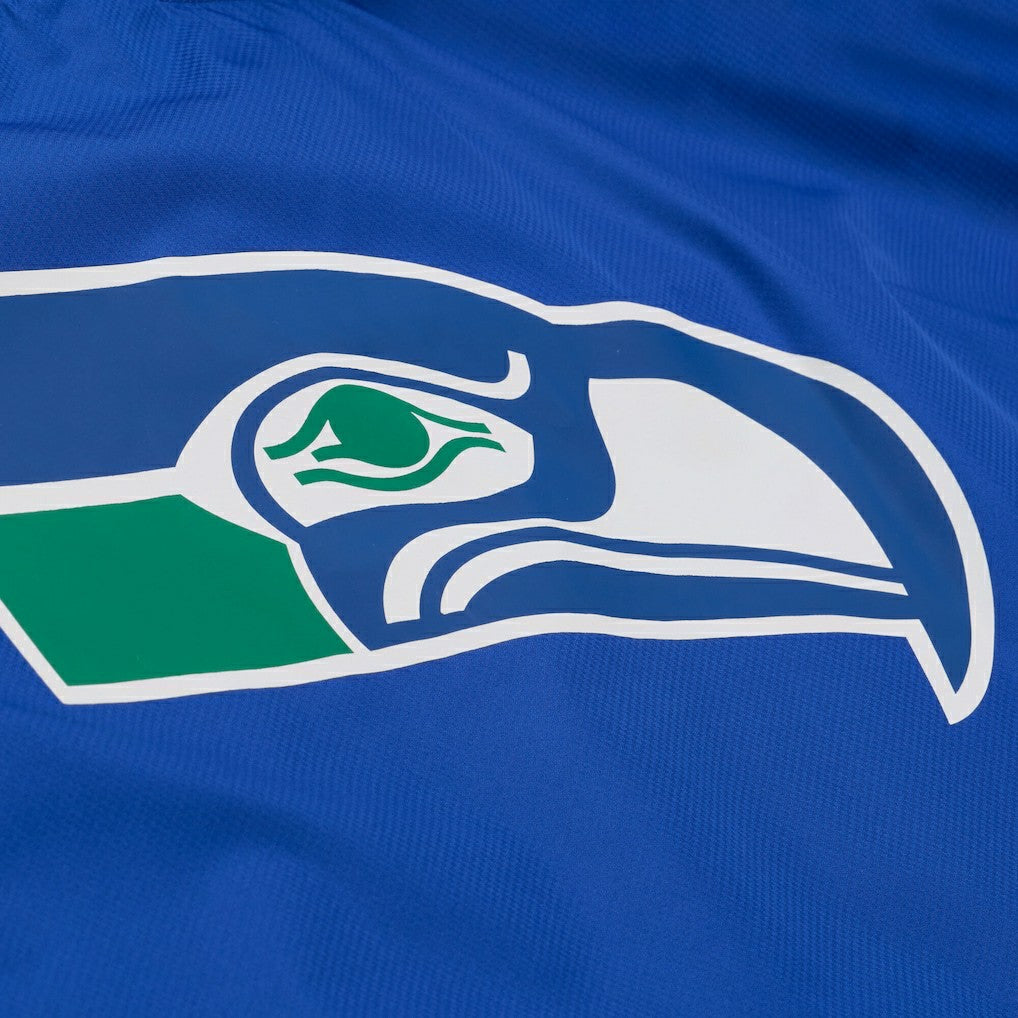 Seattle Seahawks Coaches Full-Snap Hooded Windbreaker Jacket Royal | Mitchell & Ness