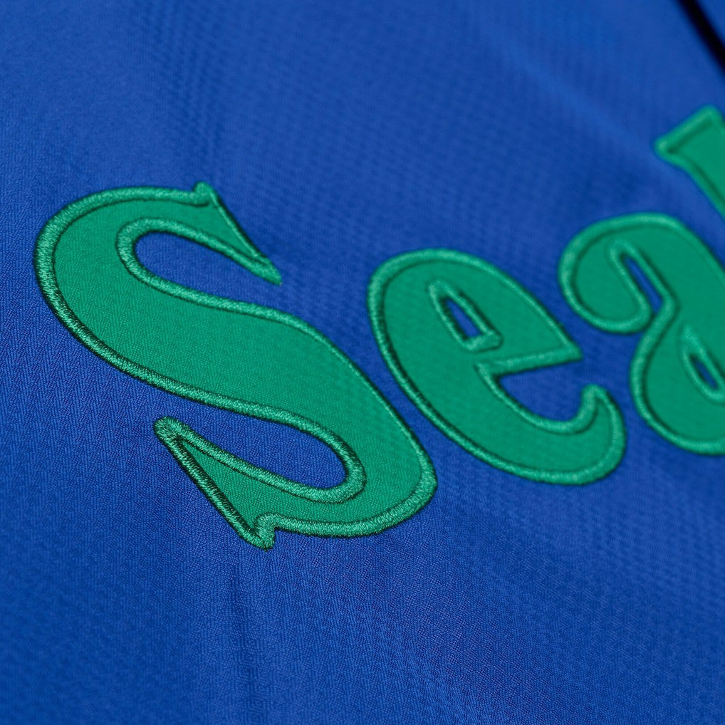 Seattle Seahawks Coaches Full-Snap Hooded Windbreaker Jacket Royal | Mitchell & Ness