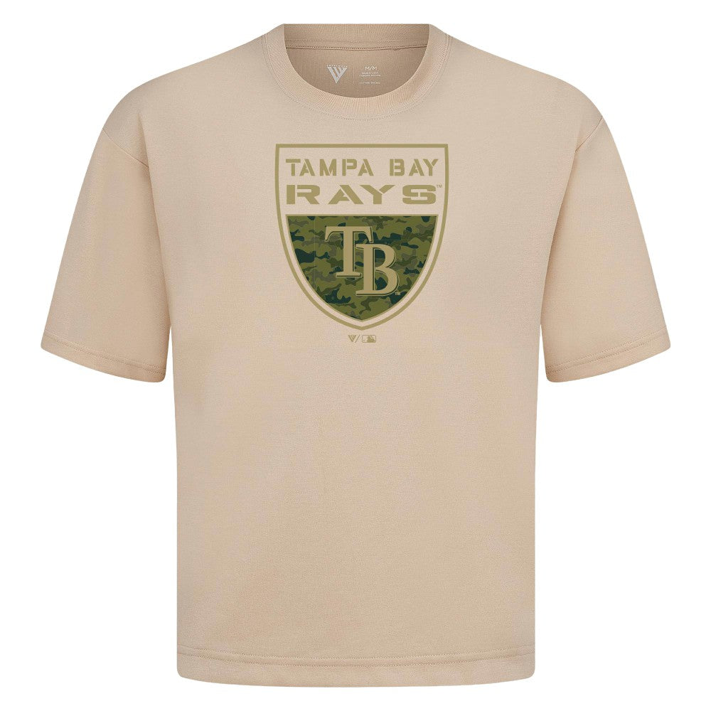 Tampa Bay Rays Levelwear Oversized Luxe Signature Knit Buckler T-Shirt - MLB