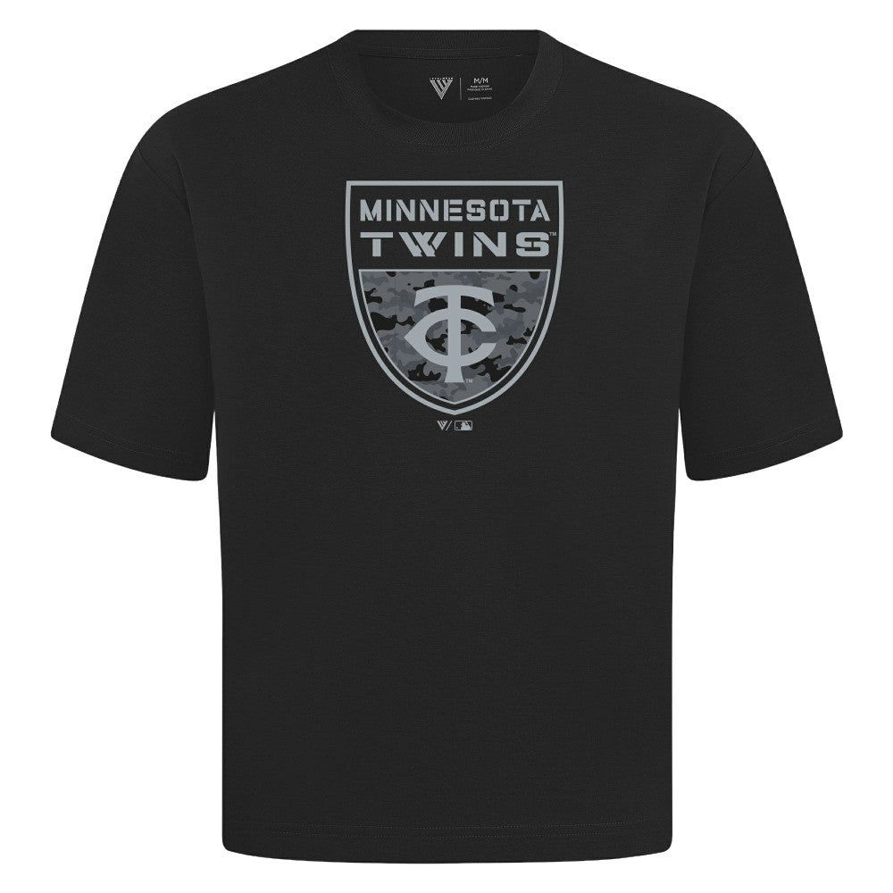 Minnesota Twins Levelwear Oversized Luxe Signature Knit Buckler T-Shirt - MLB