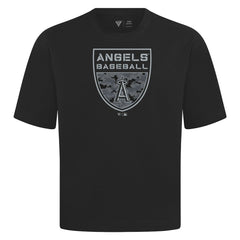 Los Angeles Angels Levelwear Oversized Luxe Signature Knit Buckler T-Shirt - MLB