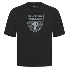 Philadelphia Phillies Levelwear Oversized Luxe Signature Knit Buckler T-Shirt - MLB