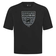 Chicago Cubs Levelwear Oversized Luxe Signature Knit Buckler T-Shirt - MLB