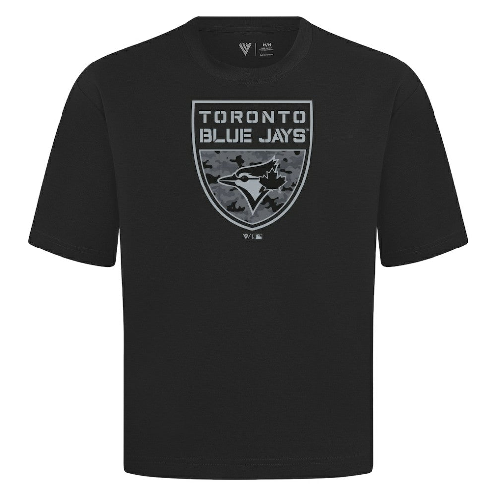 Toronto Blue Jays Levelwear Oversized Luxe Signature Knit Buckler T-Shirt - MLB