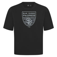 San Diego Padres Levelwear Oversized Luxe Signature Knit Buckler T-Shirt - MLB