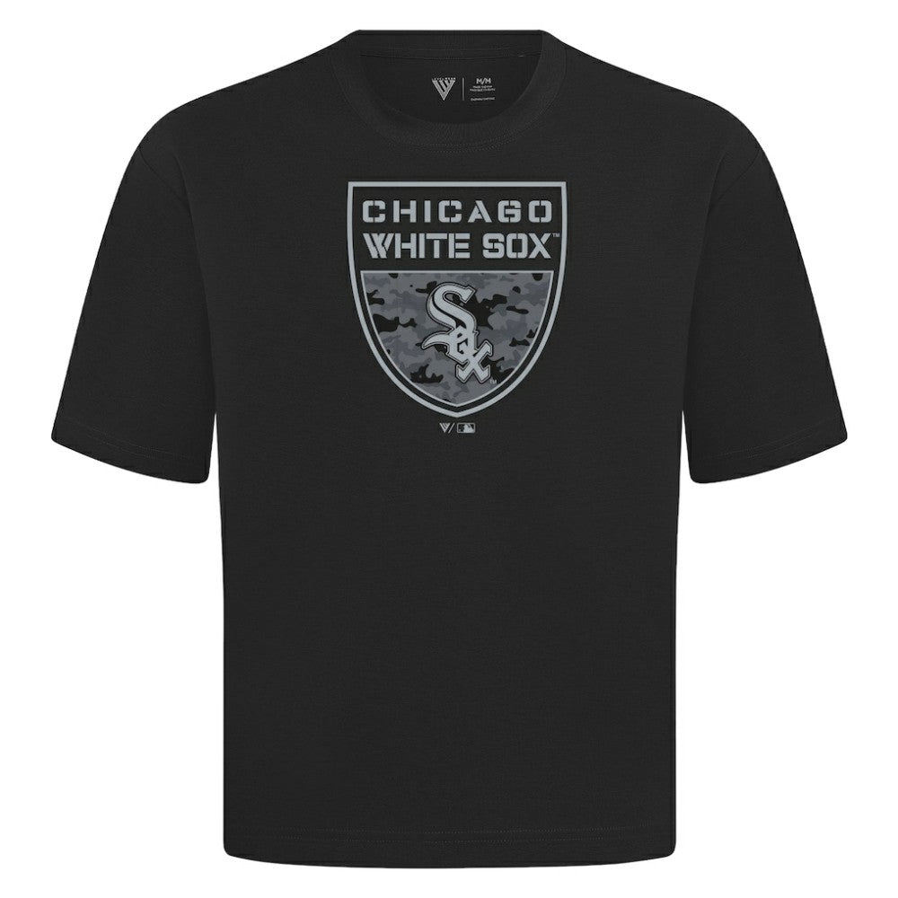 Chicago White Sox Levelwear Oversized Luxe Signature Knit Buckler T-Shirt - MLB