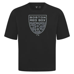 Boston Red Sox Levelwear Oversized Luxe Signature Knit Buckler T-Shirt - MLB