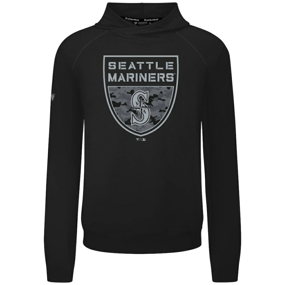 Seattle Mariners Levelwear Mandate Buckler Tri-Blend Pullover Hoodie - MLB