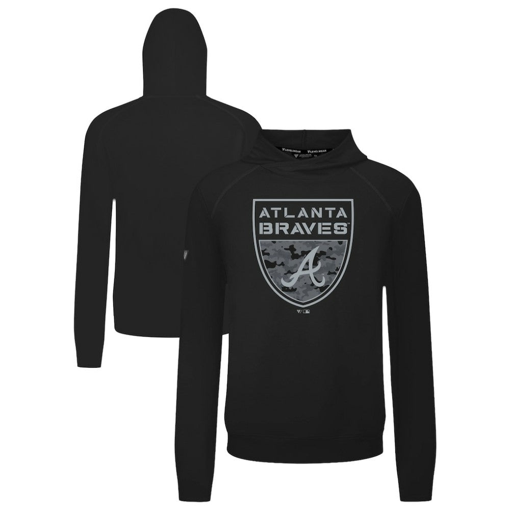 Atlanta Braves Levelwear Mandate Buckler Tri-Blend Pullover Hoodie - MLB