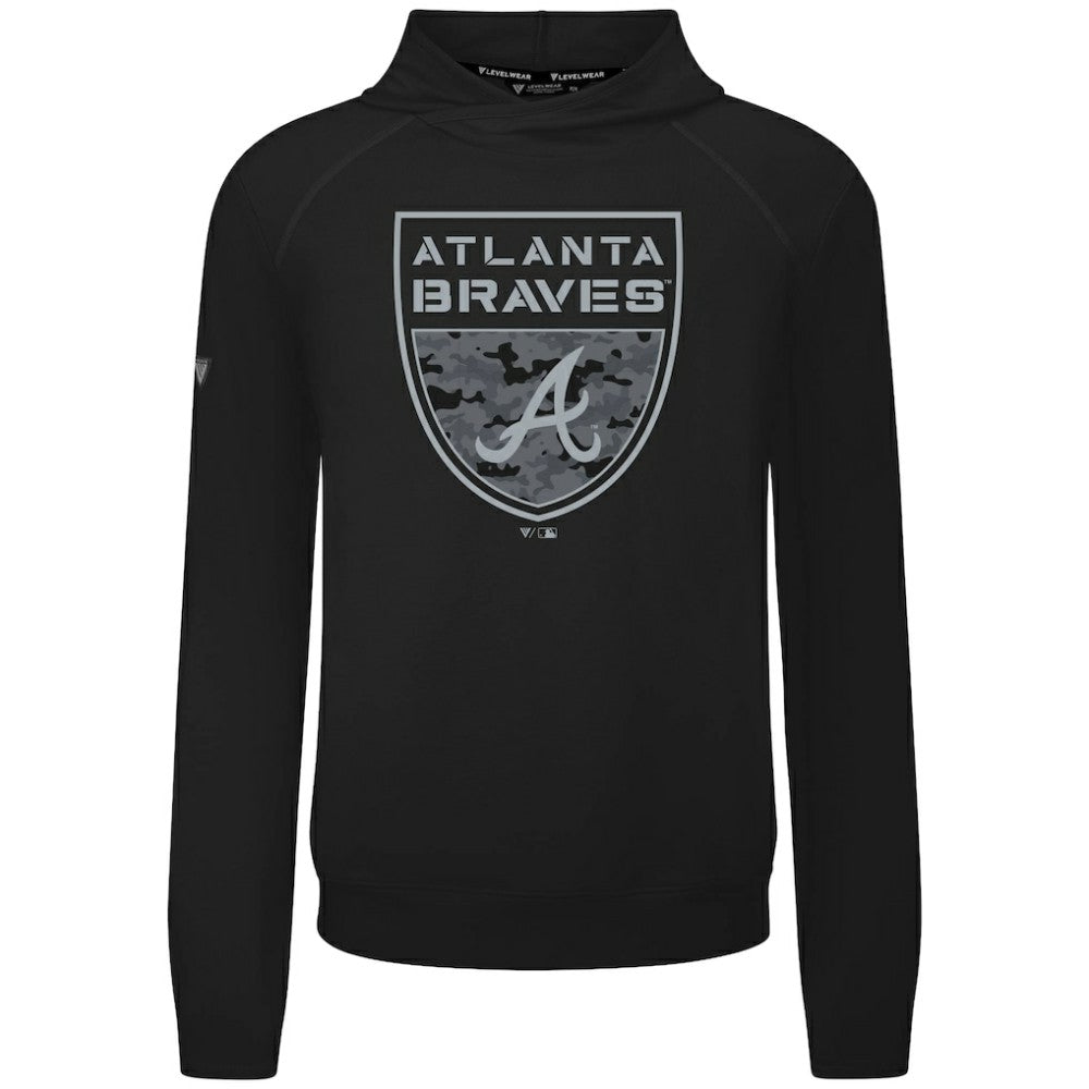 Atlanta Braves Levelwear Mandate Buckler Tri-Blend Pullover Hoodie - MLB