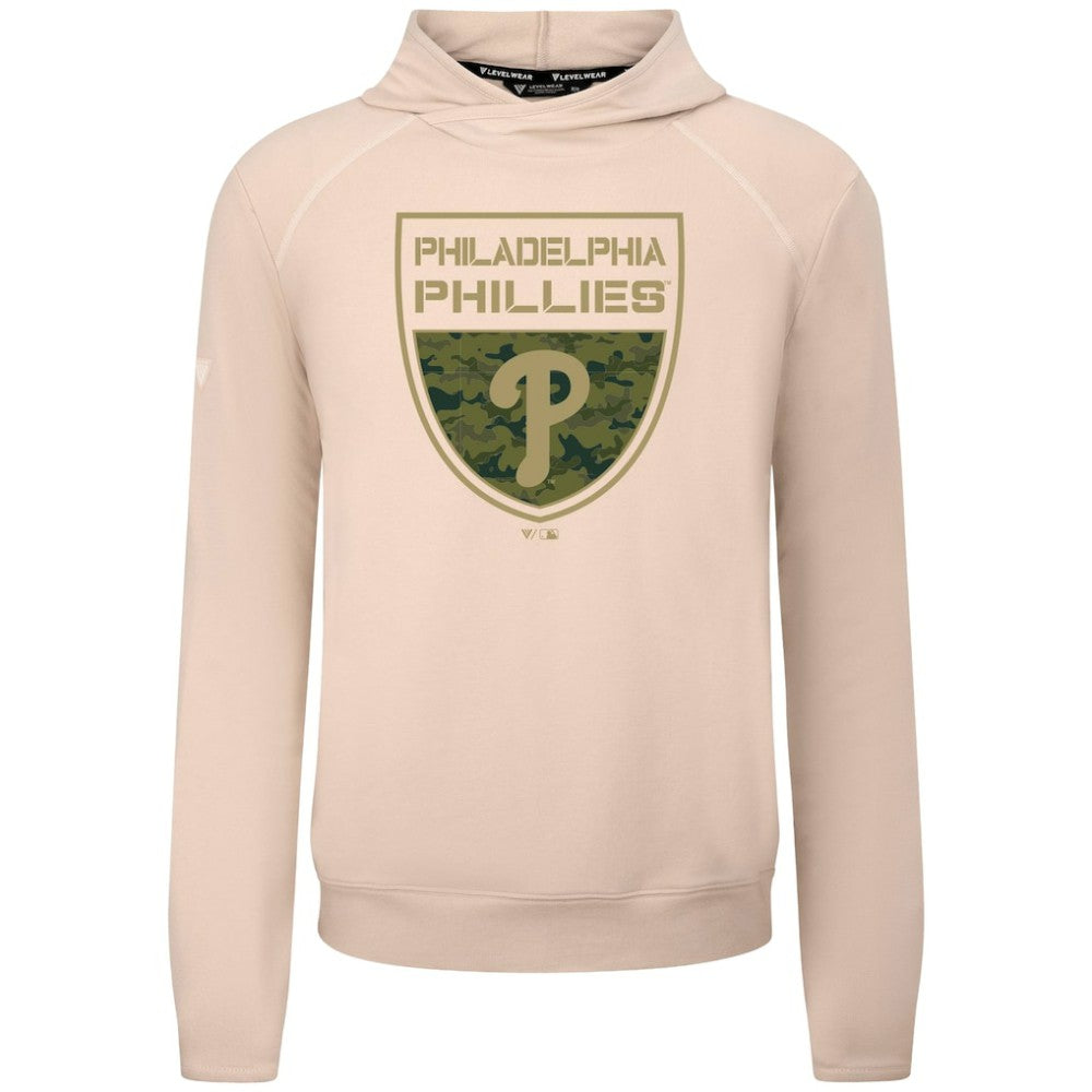 Philadelphia Phillies Levelwear Mandate Buckler Tri-Blend Pullover Hoodie - MLB