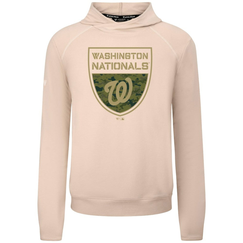 Washington Nationals Levelwear Mandate Buckler Tri-Blend Pullover Hoodie - MLB