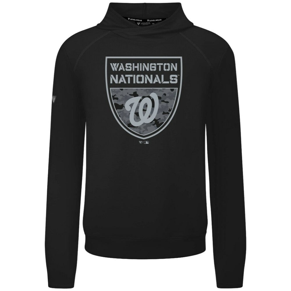 Washington Nationals Levelwear Mandate Buckler Tri-Blend Pullover Hoodie - MLB