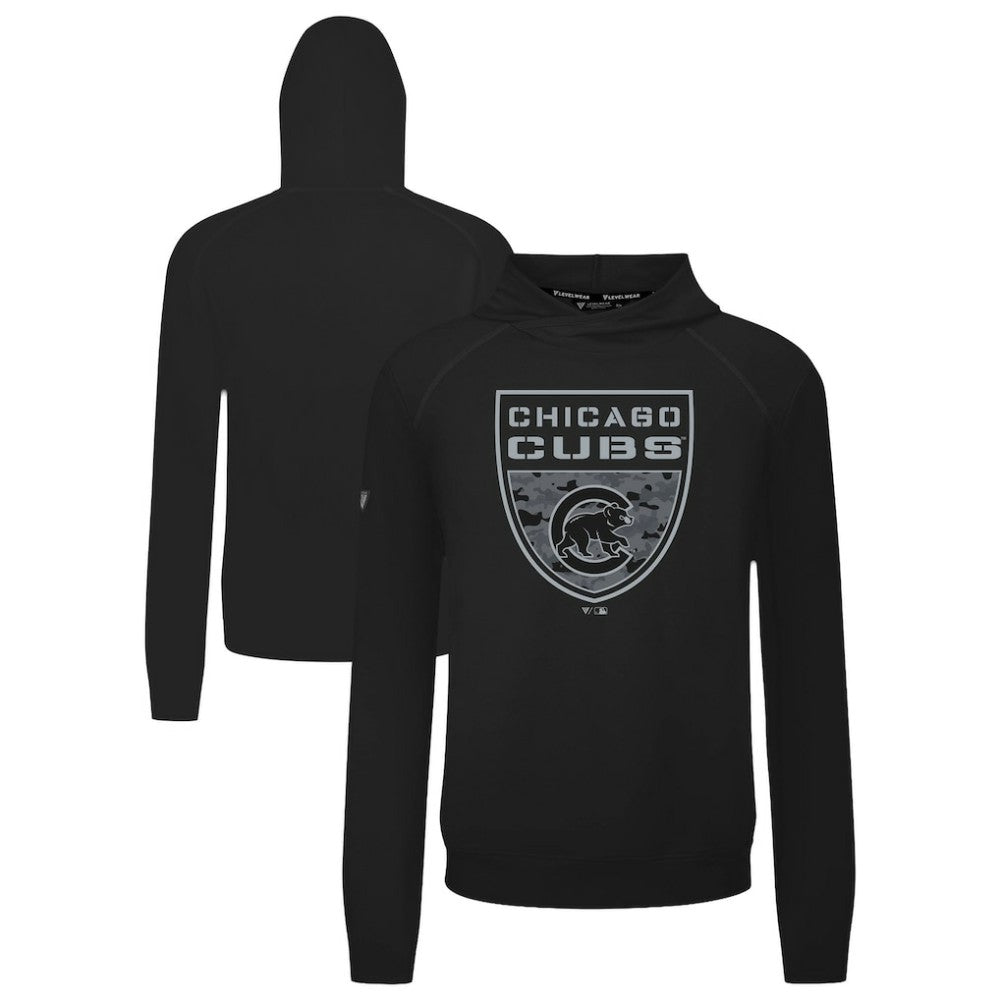 Chicago Cubs Levelwear Mandate Buckler Tri-Blend Pullover Hoodie - MLB