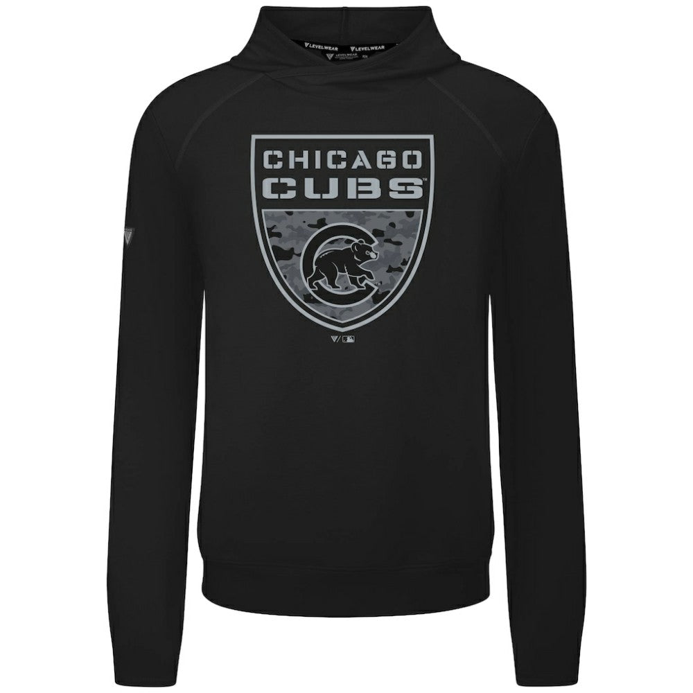 Chicago Cubs Levelwear Mandate Buckler Tri-Blend Pullover Hoodie - MLB
