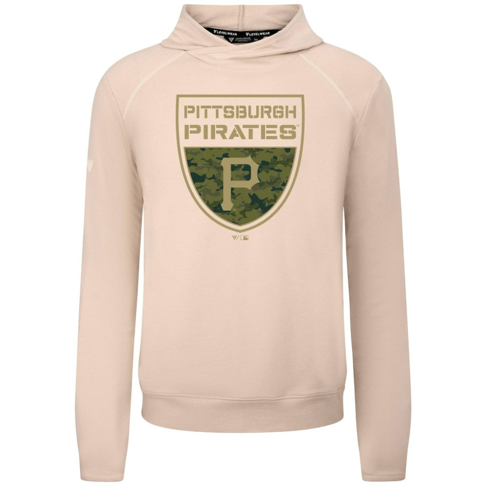 Pittsburgh Pirates Levelwear Mandate Buckler Tri-Blend Pullover Hoodie - MLB