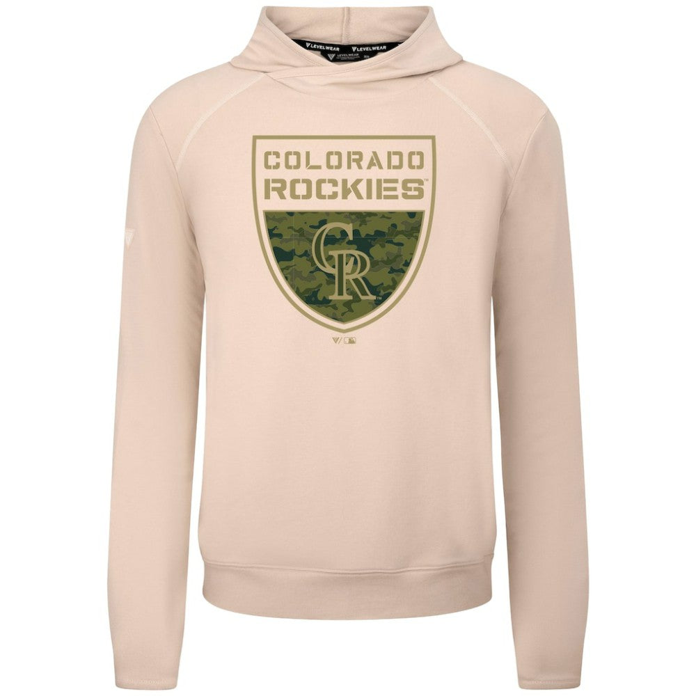 Colorado Rockies Levelwear Mandate Buckler Tri-Blend Pullover Hoodie - MLB