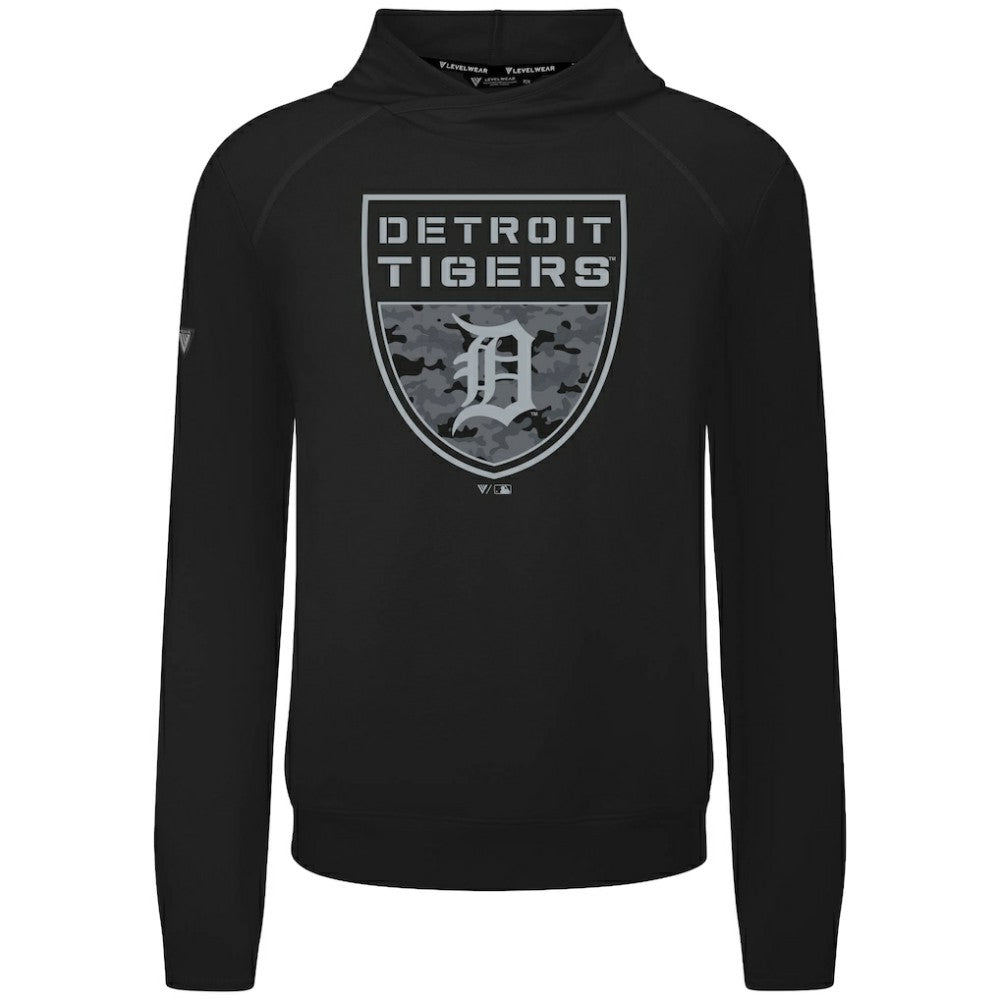 Detroit Tigers Levelwear Mandate Buckler Tri-Blend Pullover Hoodie - MLB